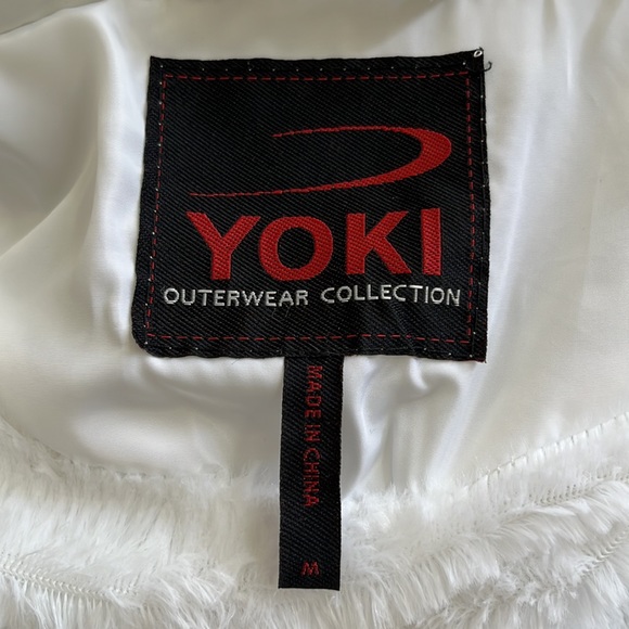Yoki Outerwear Collection White Bomber Jacket with Hood - Medium - Picture 10 of 16